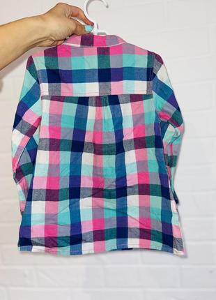 Рубашка туника платье в клеточку для девочки2 фото