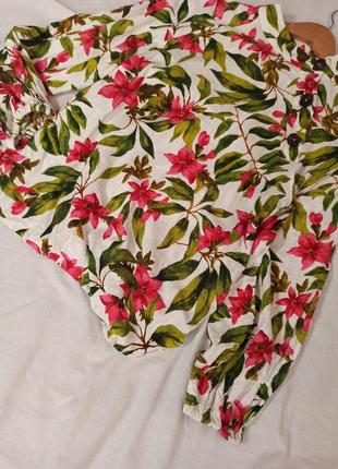 Блузка/сорочка в квітковий принт3 фото