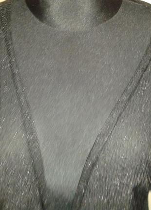 Стильний чорний светрик люрекс с/м бірки зрізанані3 фото