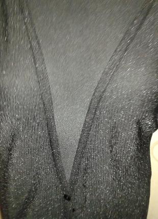 Стильний чорний светрик люрекс с/м бірки зрізанані4 фото