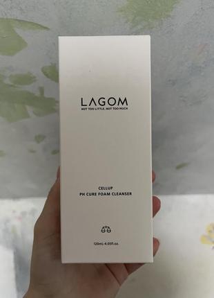 Пінка для вмивання lagom cellup ph cure foam cleanser, 120 мл2 фото