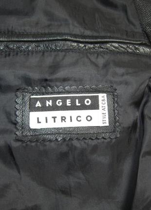 Шкіряна ! муж. куртка з європи ! - angelo litrico -4 фото