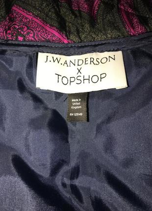 J.w.anderson x topshop-бомбезная шелковая стёганая юбка в принт пейсли! р.-367 фото