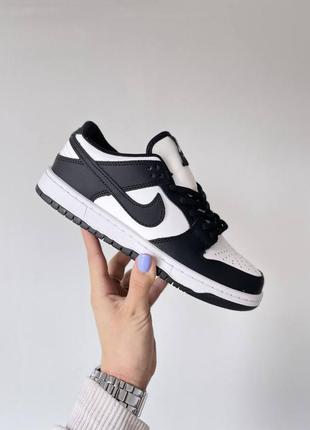 🖤 nike sb dunk white black трендові жіночі чорно білі кросівки найк весна літо осінь демісезонні женские черно белые кроссовки бренд1 фото