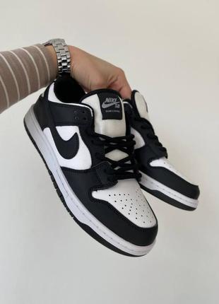 🖤 nike sb dunk white black трендові жіночі чорно білі кросівки найк весна літо осінь демісезонні женские черно белые кроссовки бренд7 фото