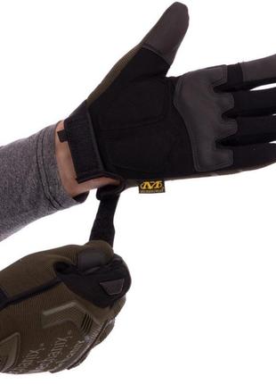 Перчатки тактические mechanix wear m-pact ff dark green3 фото