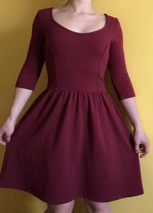 Новое платье бордовое размер м2 фото