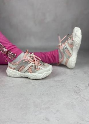 Детские розовые кроссовки для девочек 262 фото