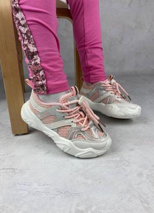 Детские розовые кроссовки для девочек 266 фото