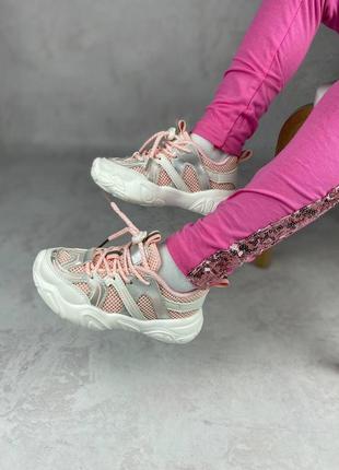 Детские розовые кроссовки для девочек 263 фото