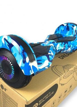 Гироскутер, гироборд smart balance 8" камуфляж синий (bluetooth, 900вт, samsung 4400mah)