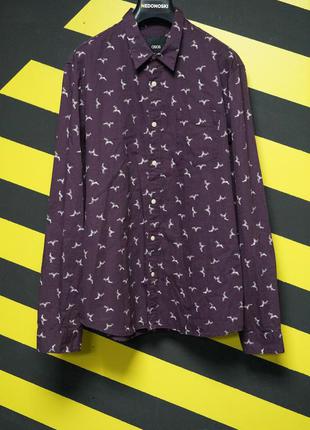 Pубашка с мелкими зверюшками