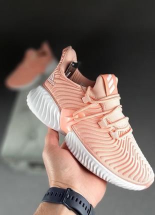 Женские летние кроссовки adidas alphabounce пудровые весение модные кроссовки адидас альфабоунс