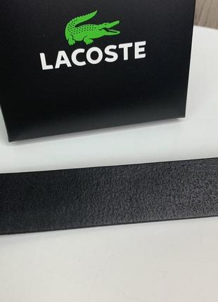 Мужской кожаный ремень автомат в стиле лакоста крокодил в коробке, пояс lacoste натуральная кожа в коробочке6 фото