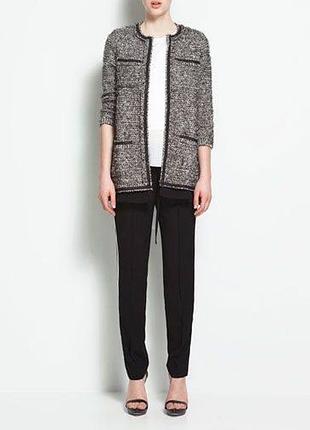 Подовжений жакет,піджак без застібки,кардиган,трикотаж zara