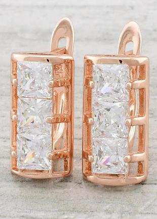 Сережки xuping 21901, розмір 14*7мм, позолота рв