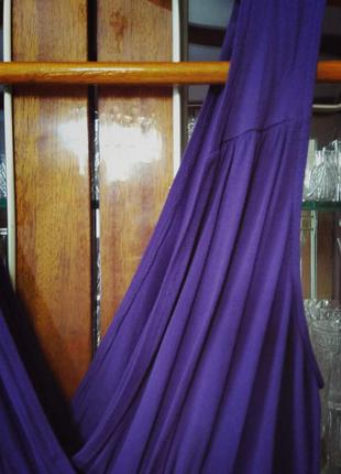 Летнее платье -туничка фирмы"zara" на размер48-50. фиолетовое ,трикотажное.2 фото