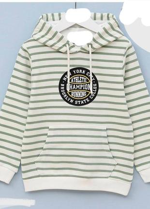 Полосата толстовка з капюшоном