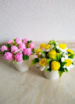 Ароматні тюльпани з мила ручної роботи4 фото