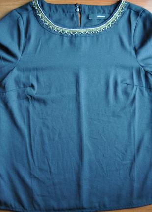 Чёрная блуза vero moda с украшенным воротом (индия)9 фото