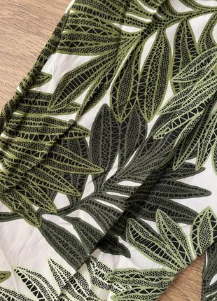 Комбинезон майка штаны брюки зеленый пальмы листья4 фото