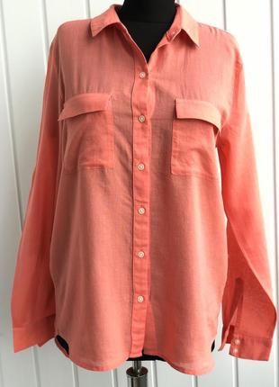 Класна блуза-сорочка  коралового кольору gap .