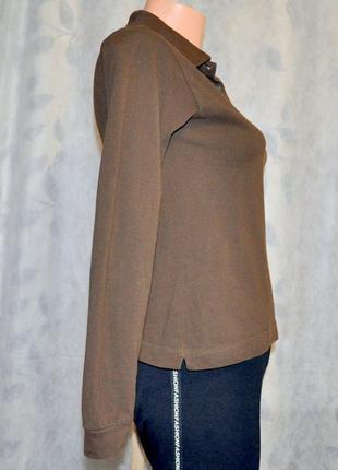 Женское коричневое хлопковое поло la polo robe di kappa.3 фото