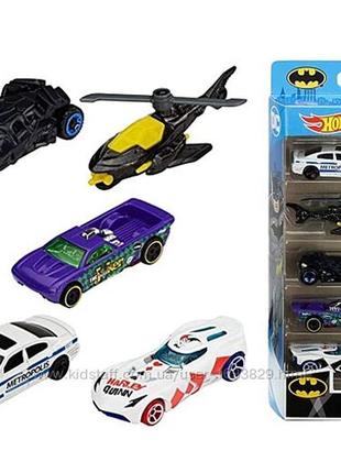 Hot wheels 5-car pack batman бетмен базові машинки базові машинки3 фото