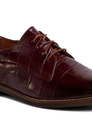 Кожанные туфли lasocki оксфорды - на низком каблуке