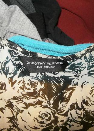 Очень красивая шифоновая туника с цветочным принтом dorothy perkins4 фото