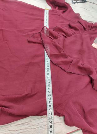 Новая бордовая блуза с воланами рюшами tally weijl6 фото