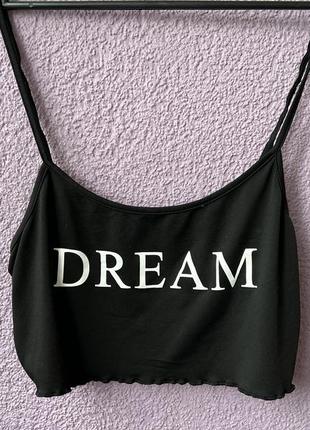 Топ с лого dream shein2 фото