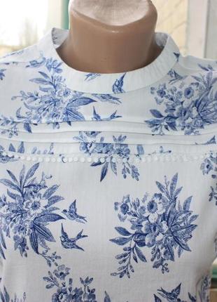Красивая блуза с интересным растительным принтом2 фото