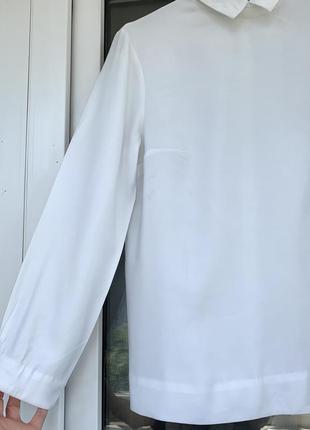 Cos стильна біла сорочка з закритою горловиною хс-з2 фото