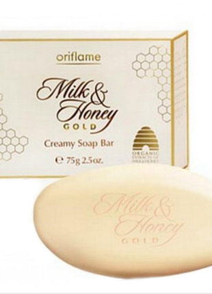 Мило "молоко і мед - золота серія" oriflame milk soap honey оріфлейм1 фото