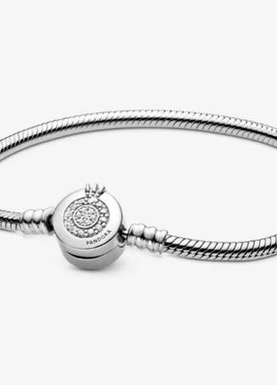 Браслет логомания серебро 925