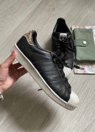 Шкіряні кросівки adidas superstar