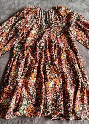 Туника платье в мелкий цветочный принт h m4 фото