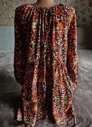 Туника платье в мелкий цветочный принт h m3 фото