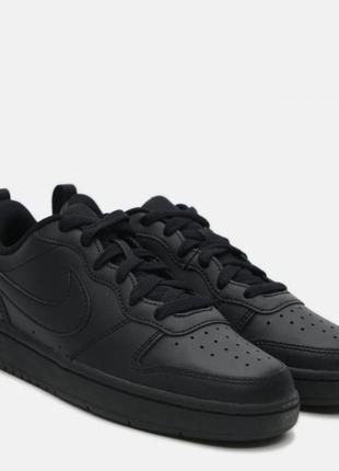 Кросівки дитячі шкіряні nike court borough low 2 (gs) bq5448-001