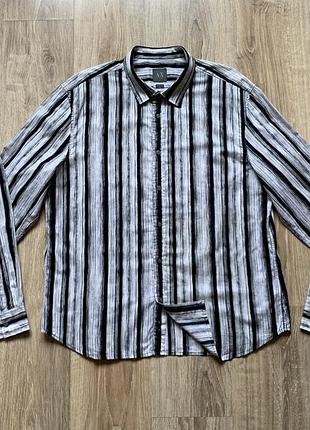 Чоловіча класична бавовняна сорочка з довгим рукавом armani exchange