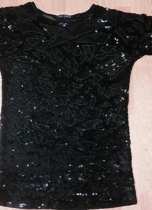 Шикарное платье туника блуза новое нарядное паетки р.46-48