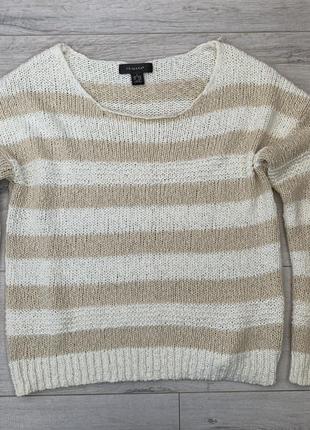 Вязанный свитер в полосочку