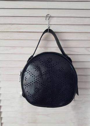 Стильна сумка двостороння чорного кольору love dream3 фото