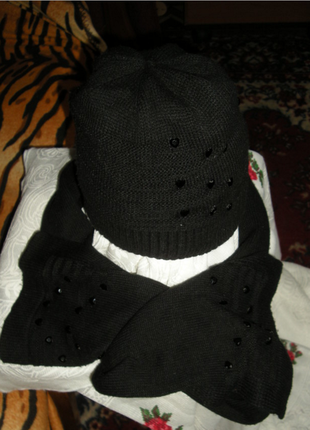 Набор-шапочка+шарфик50%шерсть,50%акрил,110грн.4 фото