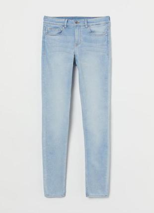 Джинсы женские super skinny с классической посадкой h&m размер укр 44 (38 евро) голубые