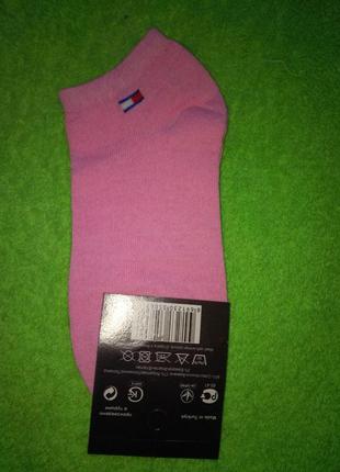 Носки спортивные укороченные tommy hilfiger розовые3 фото