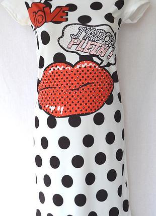 Платье губы, philipp plein  размер: l 46/48