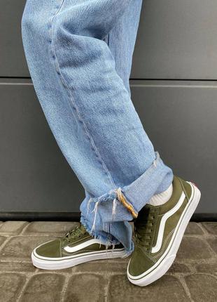 💚 vans khaki old skool замшеві кеді хакі уніснкс оливкові жіночі чоловічі венс олд скул весна літо кеди хакі оливкові