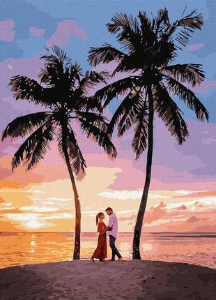 Картина по номерам 40×50 см. райское свидание. идейка кно4816